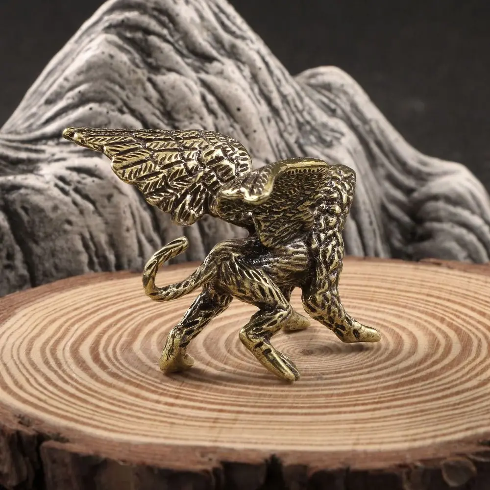خمر النحاس غريفين التماثيل رائعة اليدوية البسيطة غريفين النحت النحاس غريفين تمثال ديكور غرفة مكتب المنزل