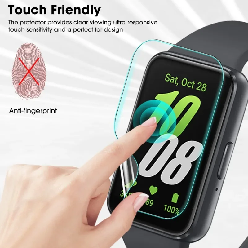 For Samsung Galaxy Fit 3 Soft Screen Protector Clear Anti-scratch Flexible Protective Film for Galaxy Fit3 Wristband Accessories