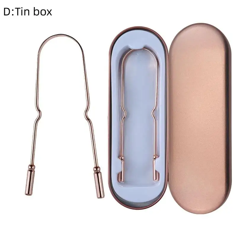 .Premium Tongue Scraper with Storage Case,Stainless Steel or Pure Copper for Deep Cleaning & Fresh Breath,Hygienic Oral Care Kit