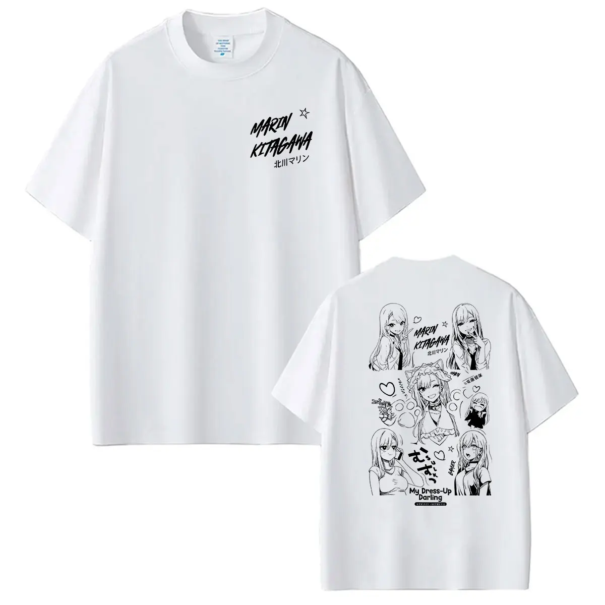 My Dress-Up Darling Kitagawa Marin New Anime T Shirt Men Women Summer Fashion Clothing T-shirts 100% Cotton Short Sleeve T-shirt