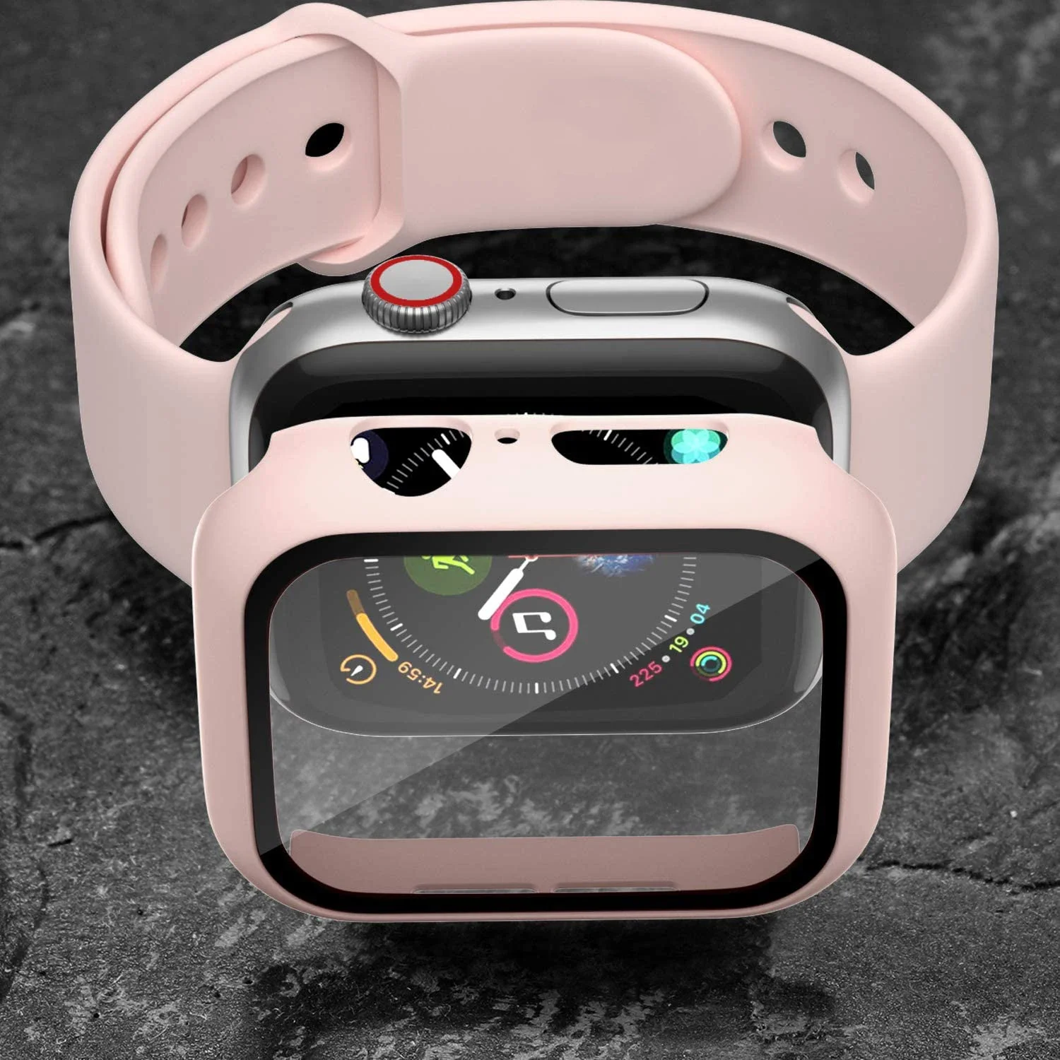 Cinturino in Silicone + custodia per cinturino Apple Watch 44mm 40mm 45mm 41mm 49mm 42mm 38mm 44 45 Mm bracciale Iwatch Ultra Series 7 Se 3 4 5 6 8