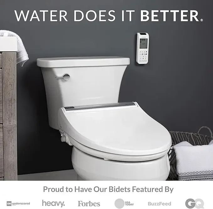 BB2000 Bliss Electric Bidet Toilet Seat, Warm Water with Air Dryer, Heated Seat with Sensor and Slow Close Lid