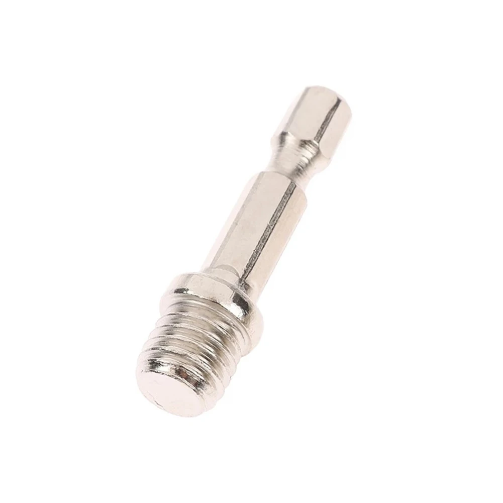 1pc M10 Electric Drill Angle Grinder Connecting Rod Screw 10mm Thread Adapter Hexagon Rod Conversion Bar Chuck Connector Tool