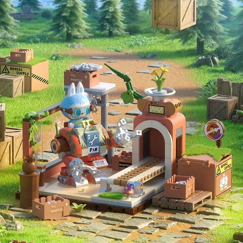 

POPMART LABUBU THE MONSTERS Secret Forest Base Series Building Blocks Blind Box Cute Anime Figure Toy Doll Gift