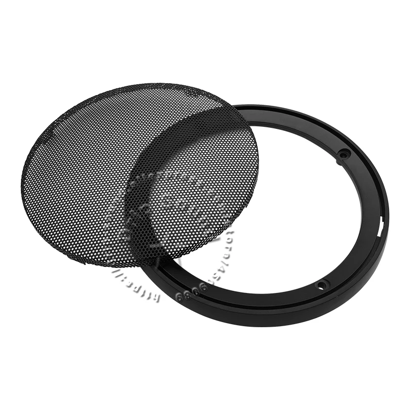 For 4"/5"/6"/6.5" Inch Speaker Grill Cover Hige-grade Car Audio Decorative Circle Metal Mesh Grille Protection Net #Black view 6