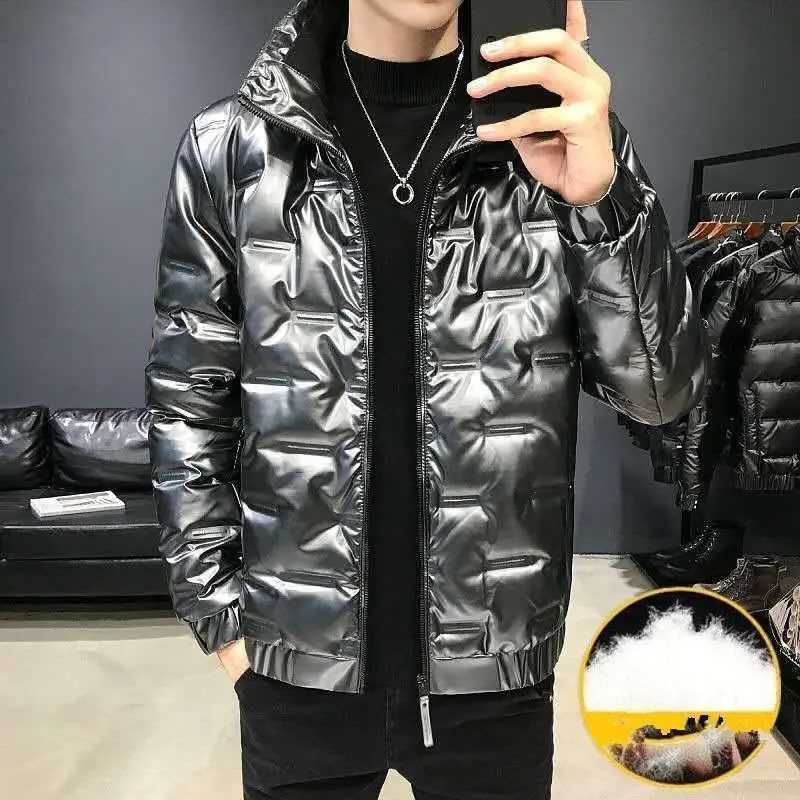 

Мужское хлопковое пальто Jaet Thiened Sli, зимнее пальто, осень-зима, модное мужское пальто с яркой поверхностью, обычное тонкое