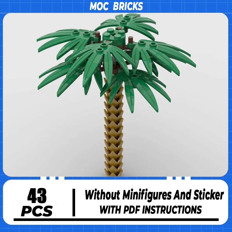 Creative Model Model Moc Building Blocks Palm Tree Bricks Suitable for 6260 DIY Shipwreck Island Assembly Toy Holiday Gifts