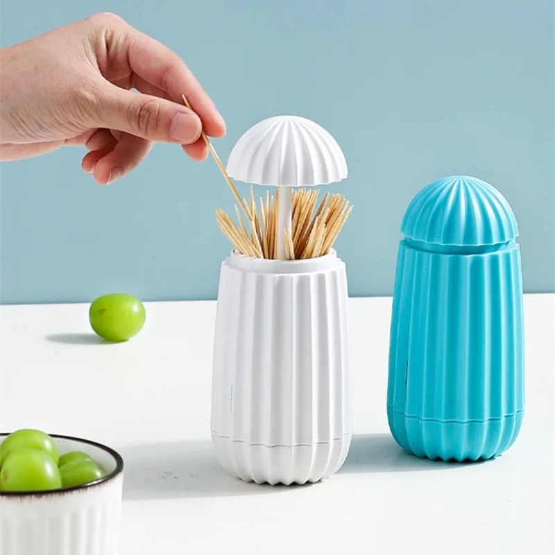 Creative Cactus Toothpick Tube Home Living Room Press-type Automatic Cotton Swab Storage Box Toothpick Jar view 4