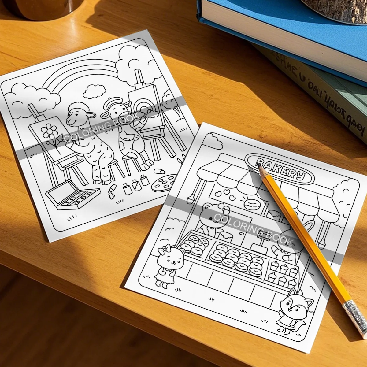 ANIMAL PARTY Bold-easy Patterns Coloring Book for Adults Cute Drawing Book Perfect Gift for Party and Birthday ﻿