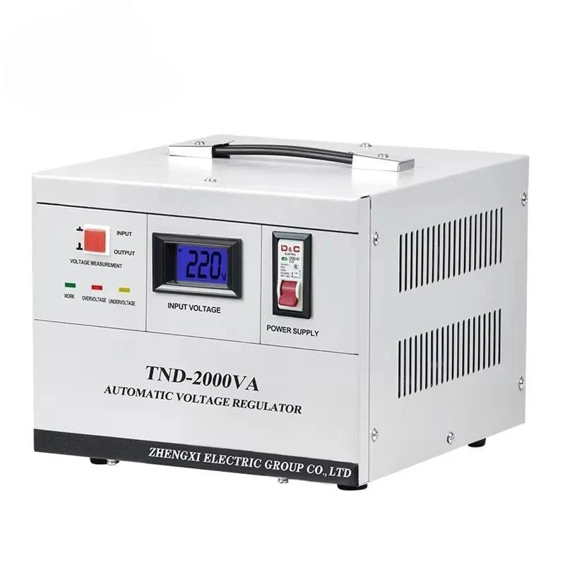 TND Intelligent Automatic Voltage Stabilizer Regulator 1.5KVA to 3KVA Single Phase 220VAC AVR Servo with LCD Display SVC