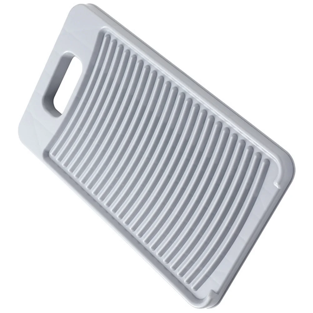 Cloth Wash Board Washboard Anti-slip Hangable Laundry and Artifact (grey) Frosted Lid Portable Drying Rack