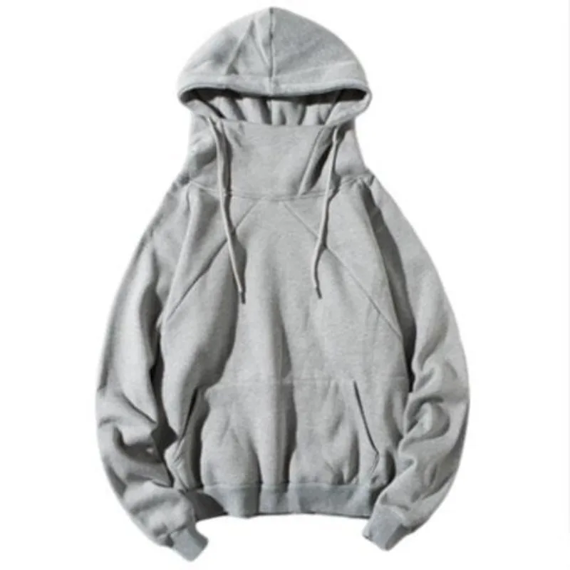 

Slim Fit Fleeced Gray Warm Winter Men's Hooded Sweatshirt Pastel Color Funny Designer Clothing Deals Cotton Luxury Male Hoodie