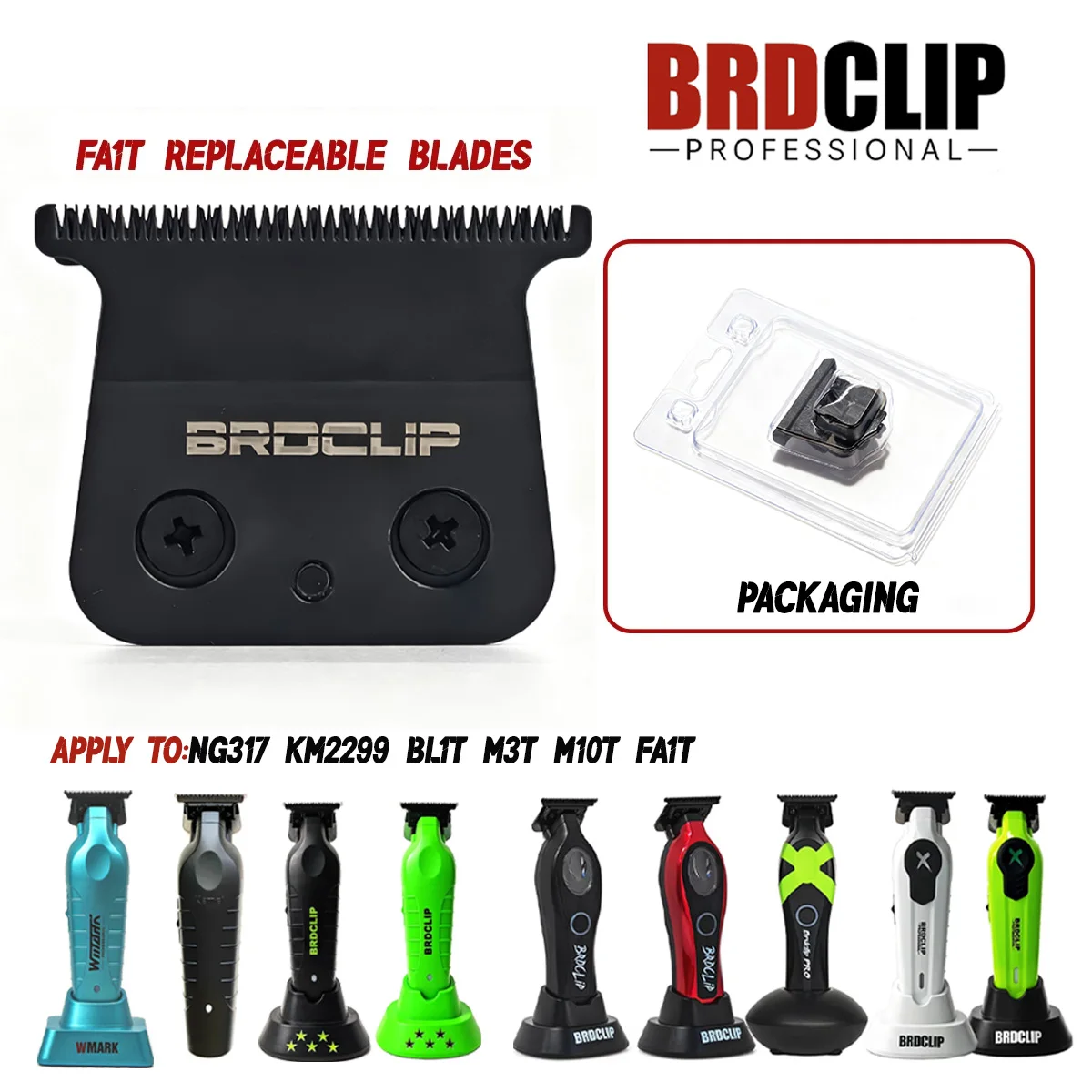 

Оригинальное сменное лезвие BRDCLIP для FA1T M3T, профессиональная машинка для стрижки волос, триммер для парикмахерской KM-2299, режущая головка из углеродистой стали