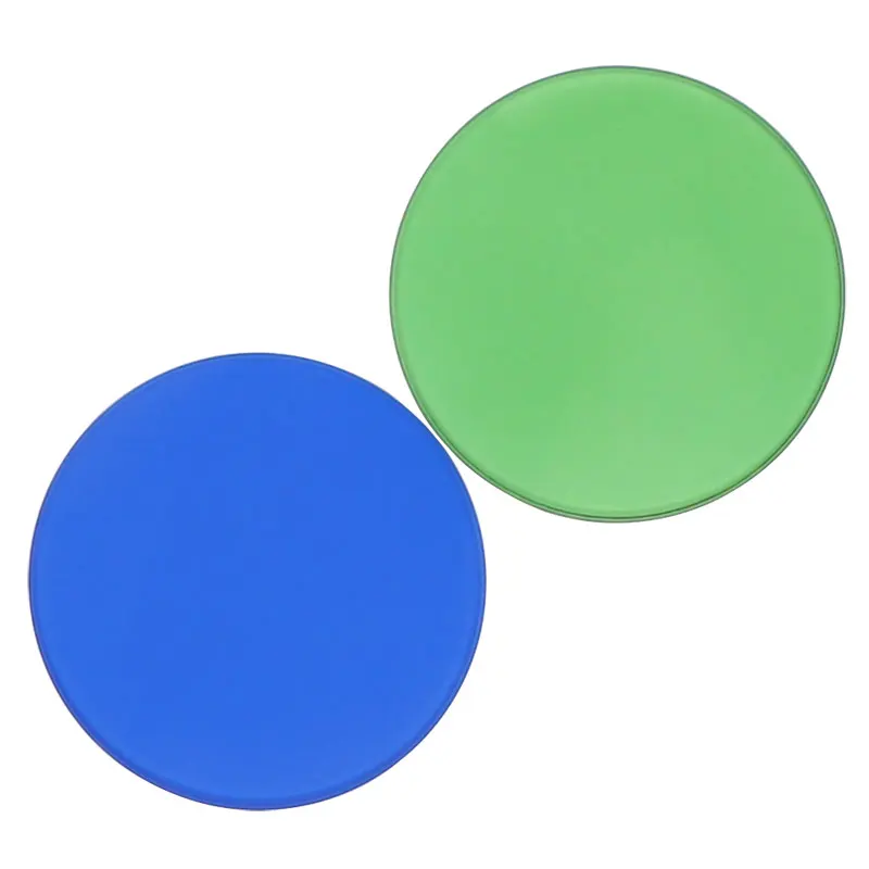 Filtro per microscopio biologico verde blu bianco diametro 42mm vetro ottico trasparente spessore 1.5mm accessori per microscopio