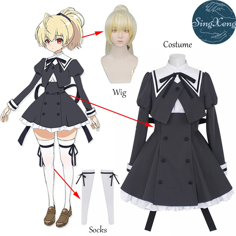 

SingXeng Hitotsuyanagi Riri Cosplay Dresses Assault Lily Bouquet Costume Lily Hill Women's Academy Schoolgirls' School Uniform