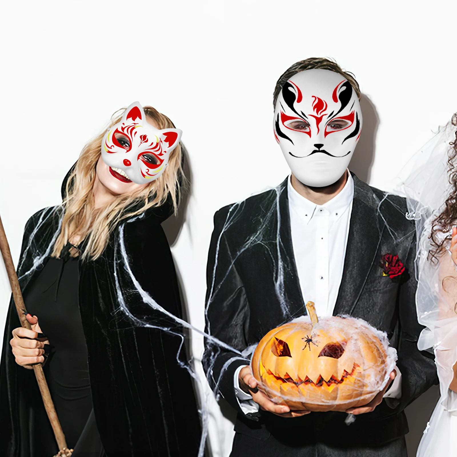 

10 Pcs Paper Mask Birthday Party Plain Halloween Decorative Masks to Paint White Blank DIY