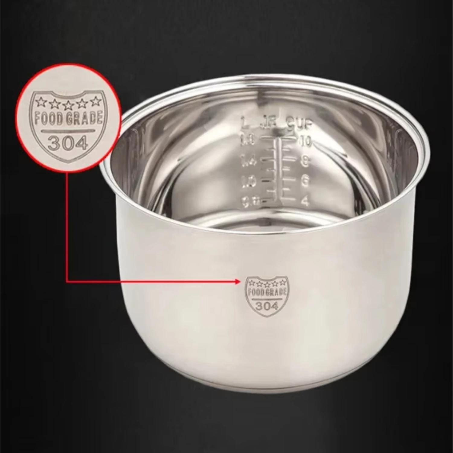 2-6L Rice Cooker Kitchen Food Cooker Lids Rice Cooker Non-stick Inner Cooking Pot Liner Container Replacement Stove Cover