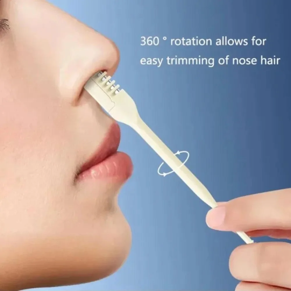 7Pcs Multi 360° Nose Hair Trimmer 2 in 1 Design Can Be Used for Nose Hair Trimming Tail Can Be Used for Ear Cleaning Removal Scr