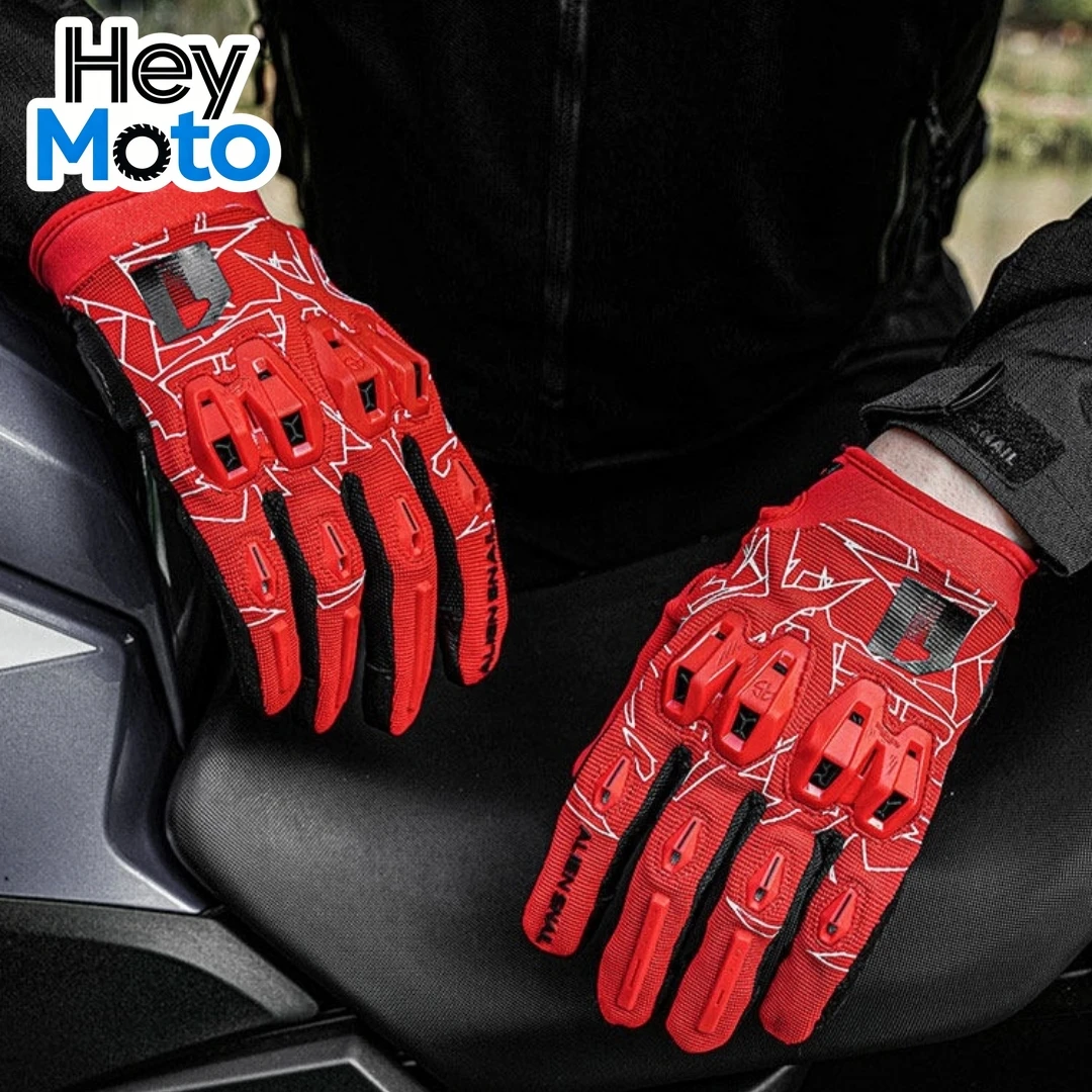 

Мотоциклетные перчатки из натуральной кожи, противоскользящие, с сенсорным экраном, дышащие, для активного отдыха, для езды на мотоцикле, противоскользящие