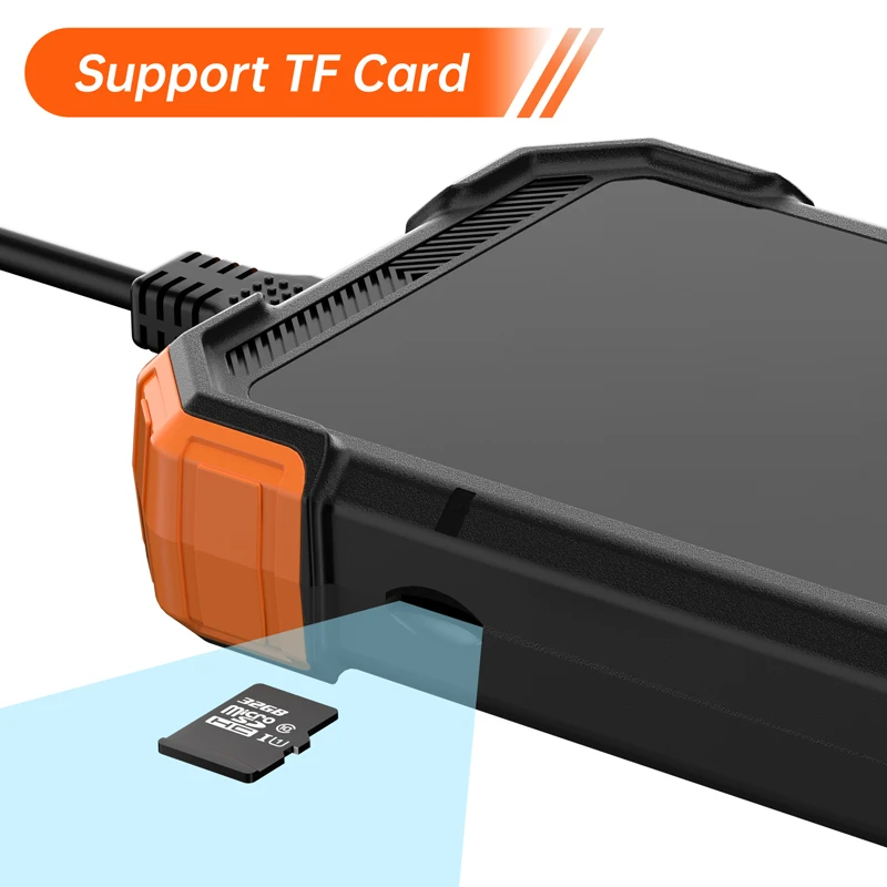 Layar IPS 4.5 inci HD1080P, lensa tiga lensa ganda tunggal HD1920P 5MP kamera fokus otomatis inspeksi mobil rekaman Borescope Video