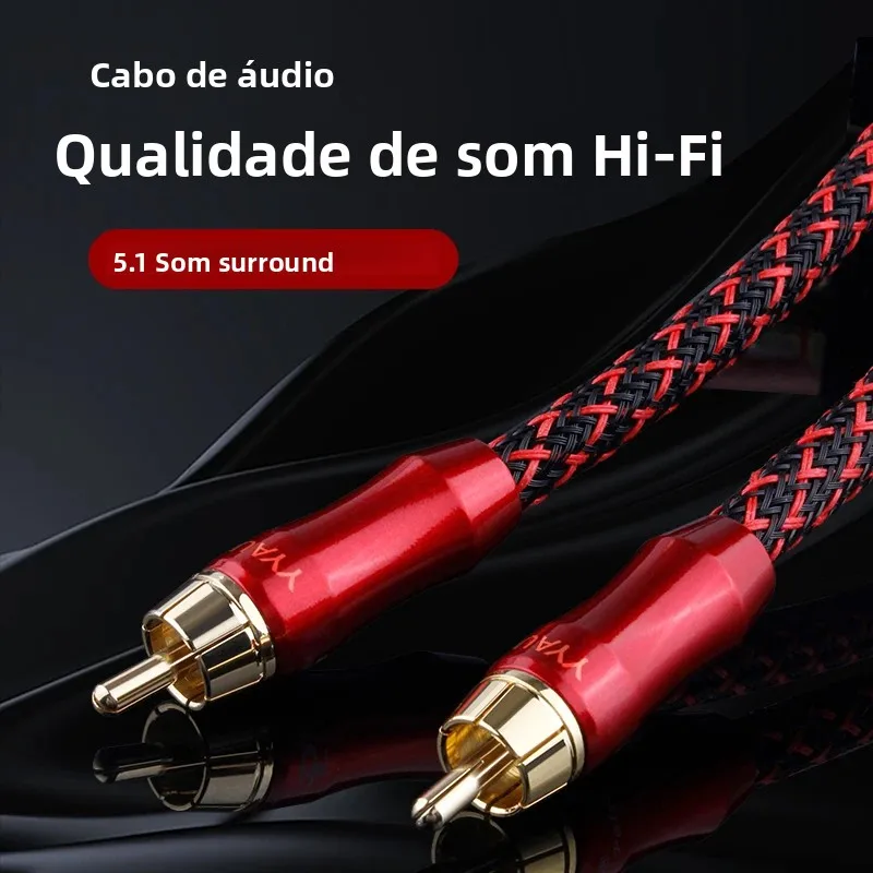 Yyaudio 4n ofc 75ohm alta fidelidade digital coaxial áudio vídeo rca cabo hi-end rca para rca macho subwoofer cabo de áudio 1m 2m 3m 5m 8m 10m