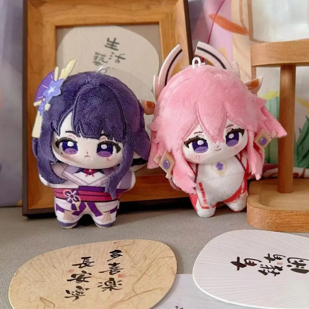 10CM Artem Genshin Impact Yae Miko Kamisato Ayaka Raiden Shogun Sangonomiya Kokomi Mini Soft Plush Doll Pendant  Toys