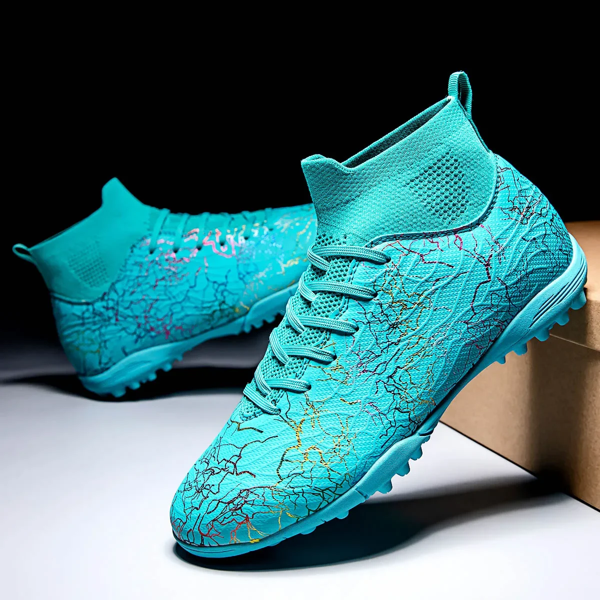 

Мужские футбольные бутсы для тренировок, дышащие, для футбола на открытом воздухе, для игры на газоне и искусственном покрытии, для футзала, прямая поставка