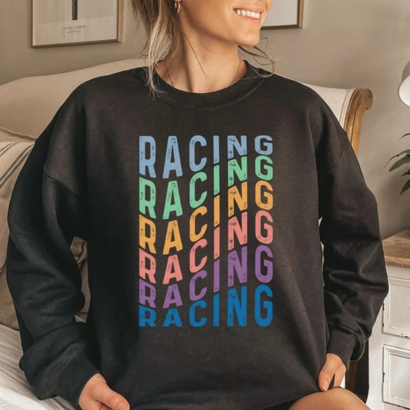 Camisa de carreras sudadera de carreras de caballos Raceday Motorsport Sudadera con capucha Ropa personalizada Mujer Jersey Ropa Mujer ropa femenina