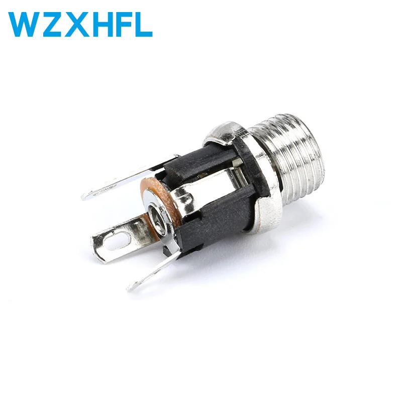 10PCS/Lot DC-025M DC025M Power DC Socket 5.5*2.1/2.5MM Jack connector With Nut 5.5*2.1 / 5.5*2.5