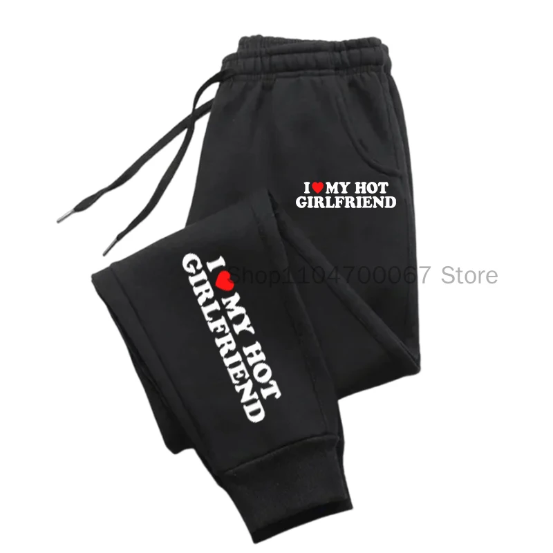 

Спортивные штаны с принтом «Я люблю свою горячую подругу», креативные флисовые спортивные штаны, женские осенние модные спортивные штаны для женщин, спортивная одежда