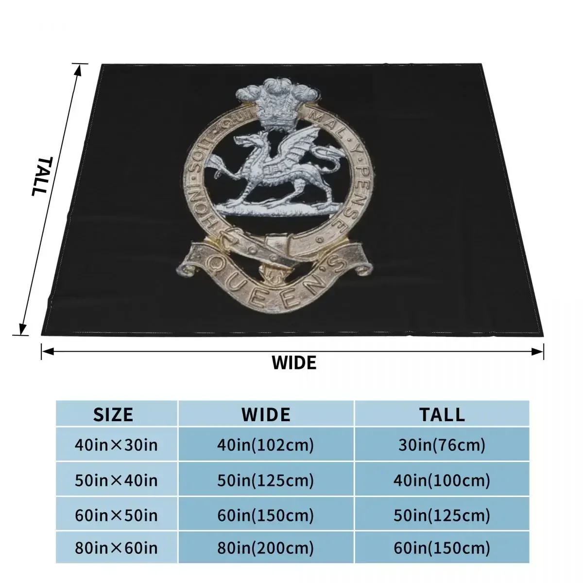 Queens Regiment Cap Badge picture Throw Blanket Summer Beddings Camping Multi-Purpose Blankets