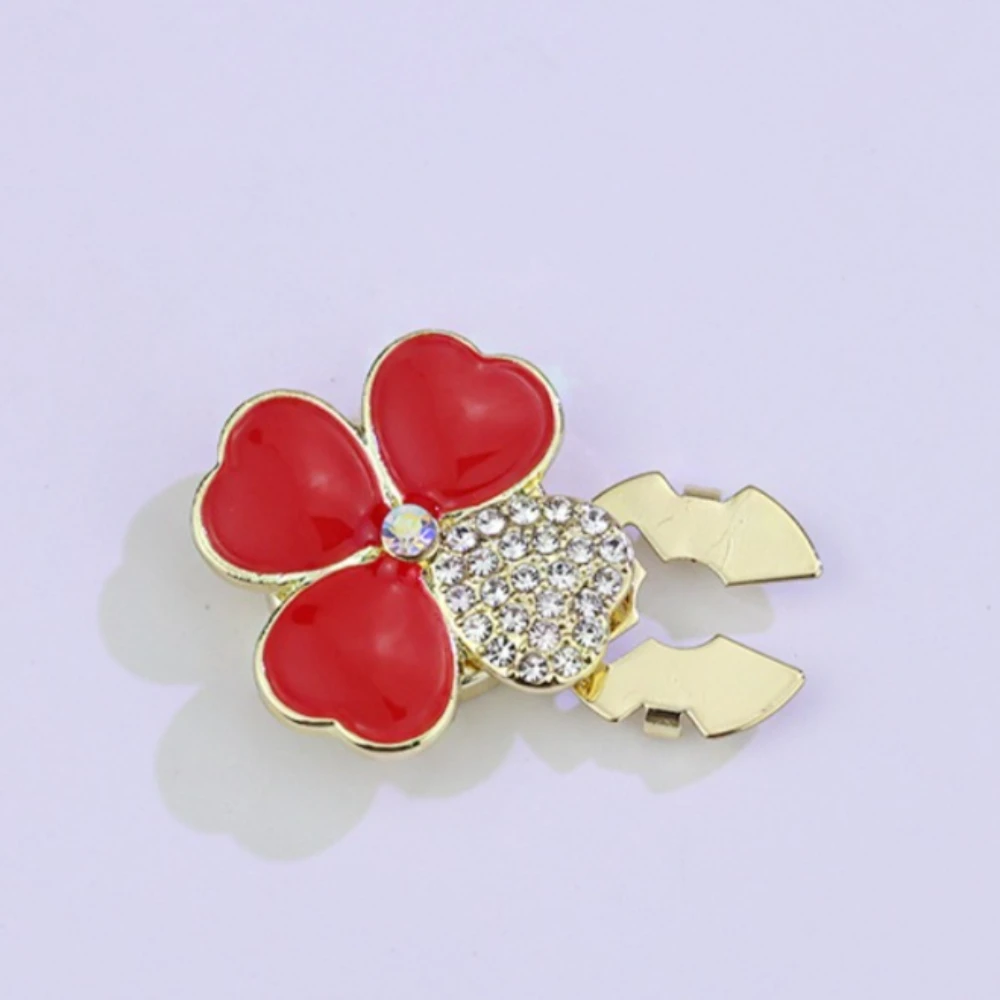 1PCS Hot Sale Rhinestone Four Leaf Clover Shirt Cuff Button Tortoise Fashion Accessory for Clothing Enhancement Wholesale