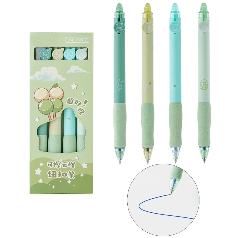 Erasable Gel Pen for Student Kid Class Reward, 0.5mm Needle Tip Smooth to Write