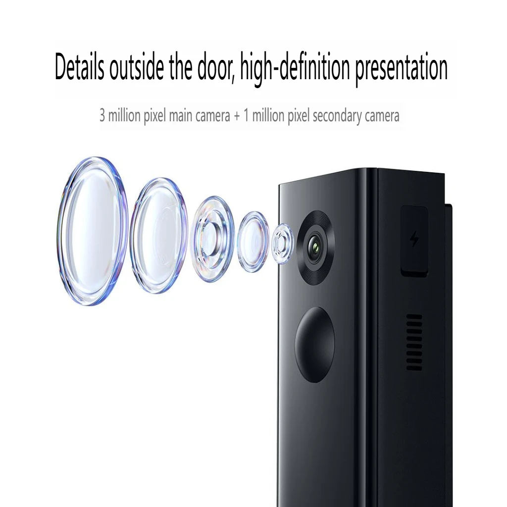 Xiaomi جرس الباب الذكي 4 عالي الوضوح الأشعة تحت الحمراء عدسة مزدوجة المنزل الذكي اللاسلكية عين القط كاميرا ثقب الباب العمل لتطبيق Mi Home #6