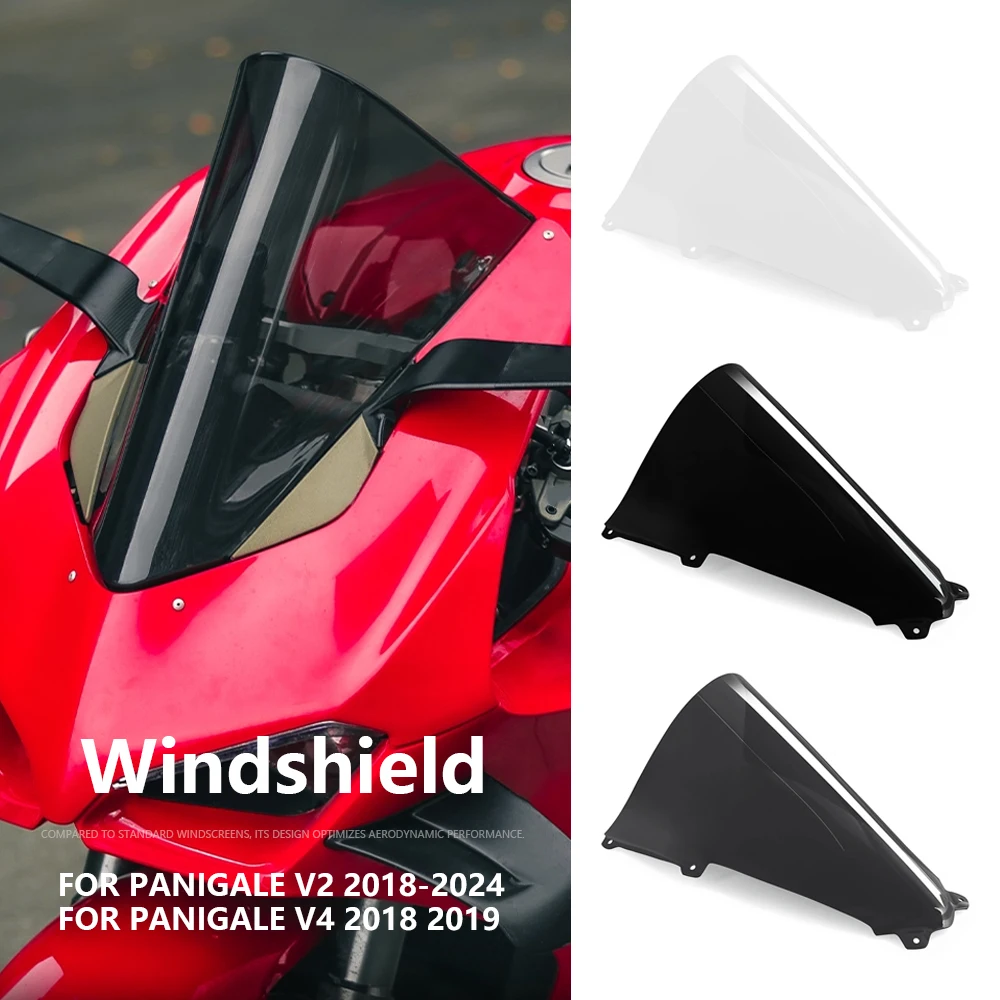 

V4 Motorcycle Double Bubble Windshield WindScreen Screen Acrylic For Ducati Panigale V4 2018 2019 PANIGALE Panigale V2 2018-2024
