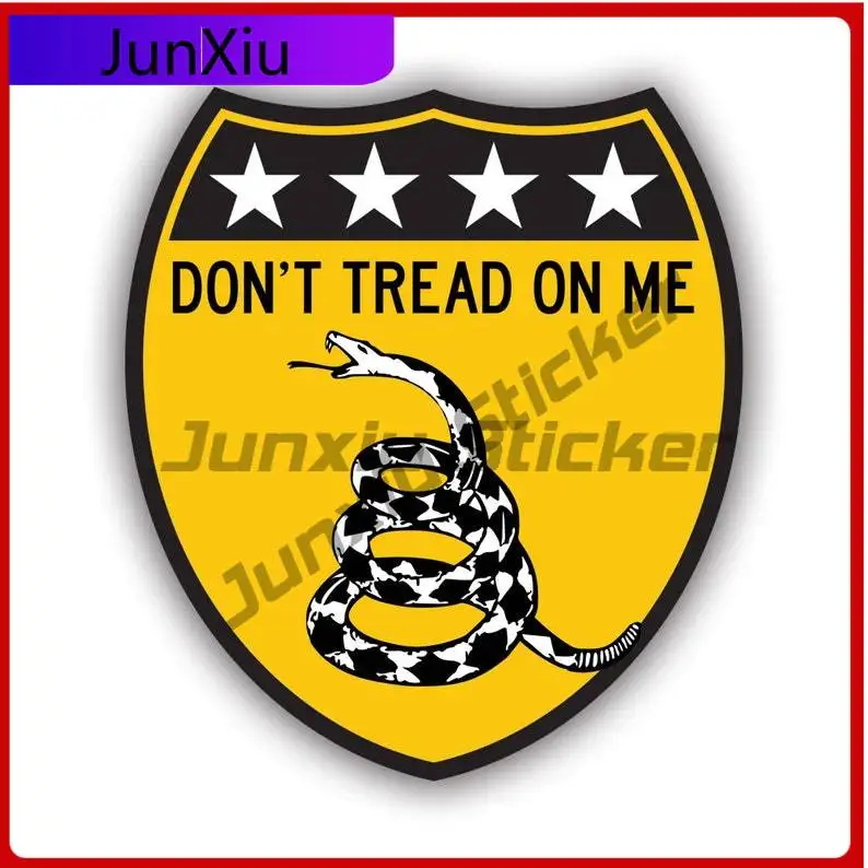 

Dont Tread On Me Shield Sticker Uv Protected Decals Gadsden Flag 2a Gun Rights Molon Labe State Flag Patriotic Car Sticker Vinyl
