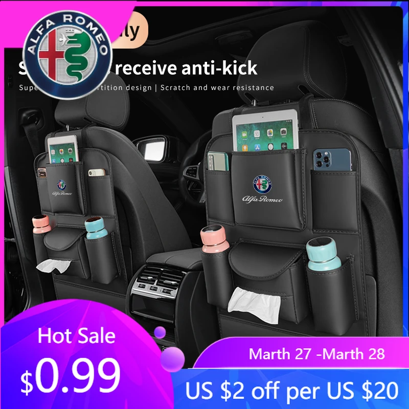 

Органайзер на спинку сиденья для автомобилей Alfa Romeo GT 147 156 159 Giulia Tonale Stelvio Giulietta Mito Milano