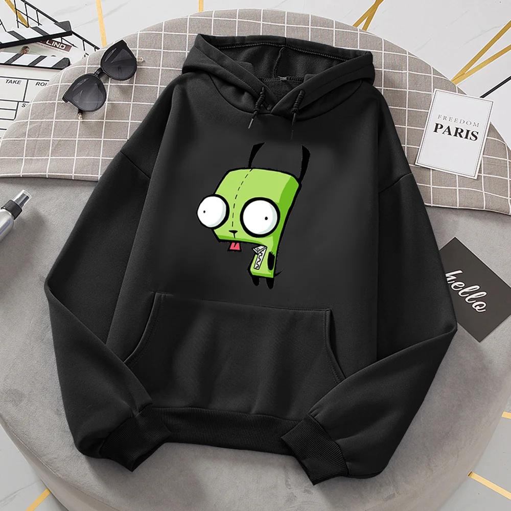 invader zim hoodies men printed grunge 2022 vintage male hoddies clothing printed manga