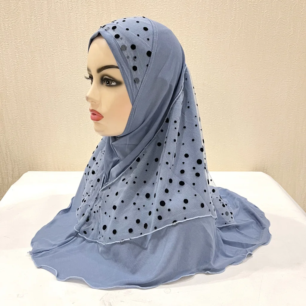 12PCS Khimar Muslim Women Instant Hijab Scarf Amira Overhead Veil Niqab Eid Ramdan Prayer Clothes Islamic Headwrap Shawls Turban