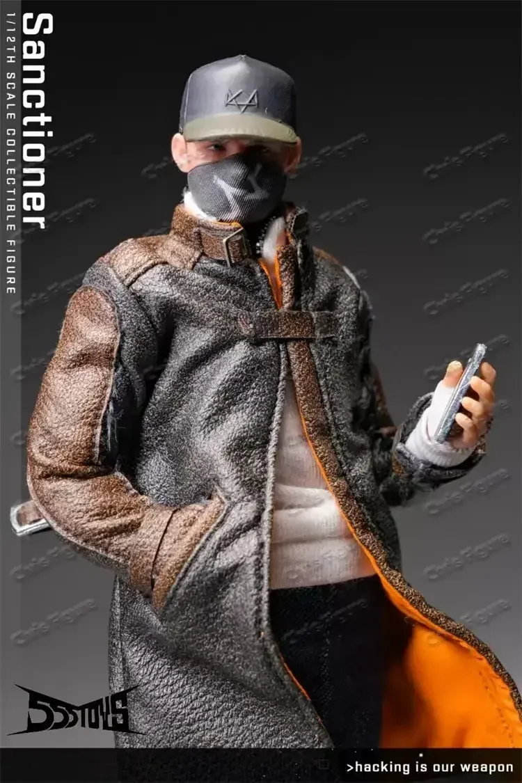 In Stock, 555toys Watch Dogs Aiden Pearce, 1/12 Scale, Articulated Collectible Model Figure Toy