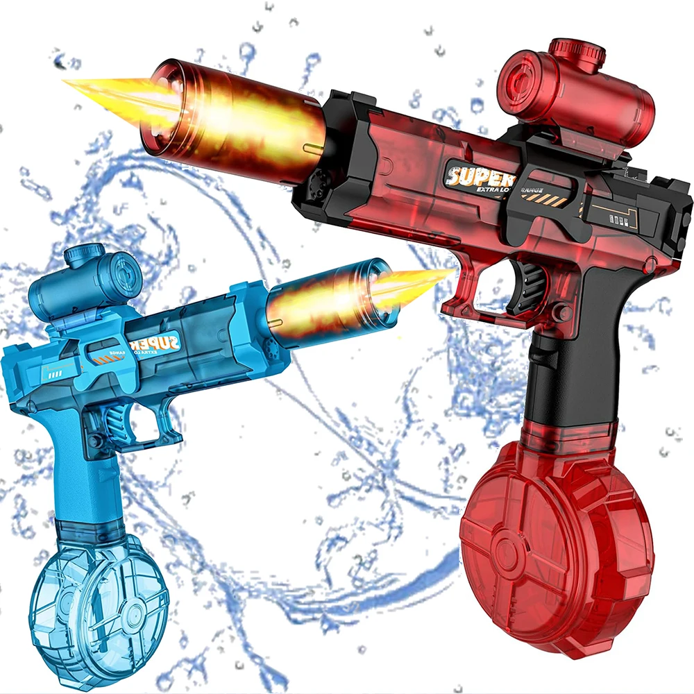 

Led Light Electric Water Gun Blaster Toys Wholesale Children Automatic Sensor Water Pistol Summer Outdoor Beach Pool Toy for Kid