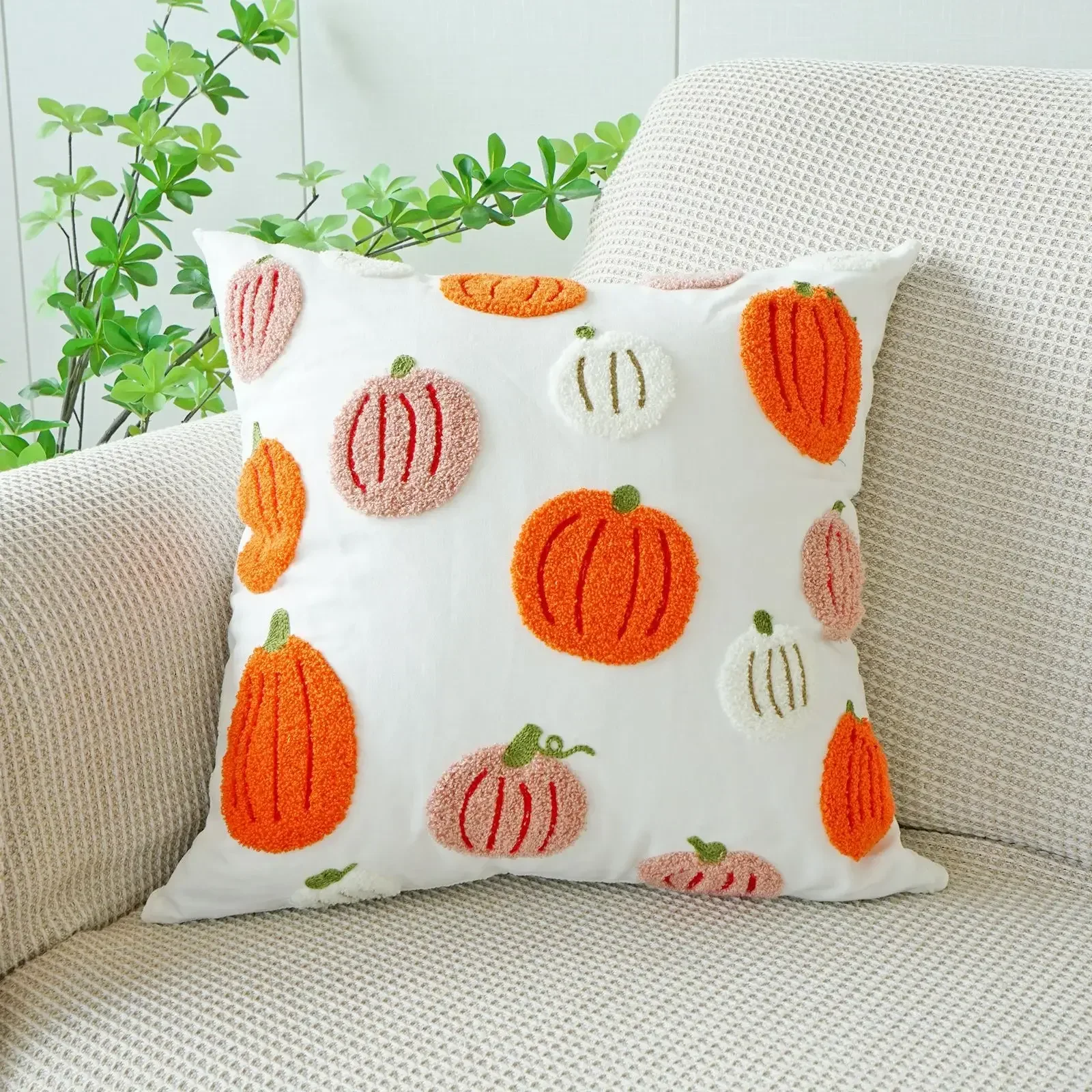 30x50/45x45cm Halloween Christmas Throw Pillow Cover Pumpkin Cartoon Towel Embroidered Cushion Cover Pillow Cases Home Decor