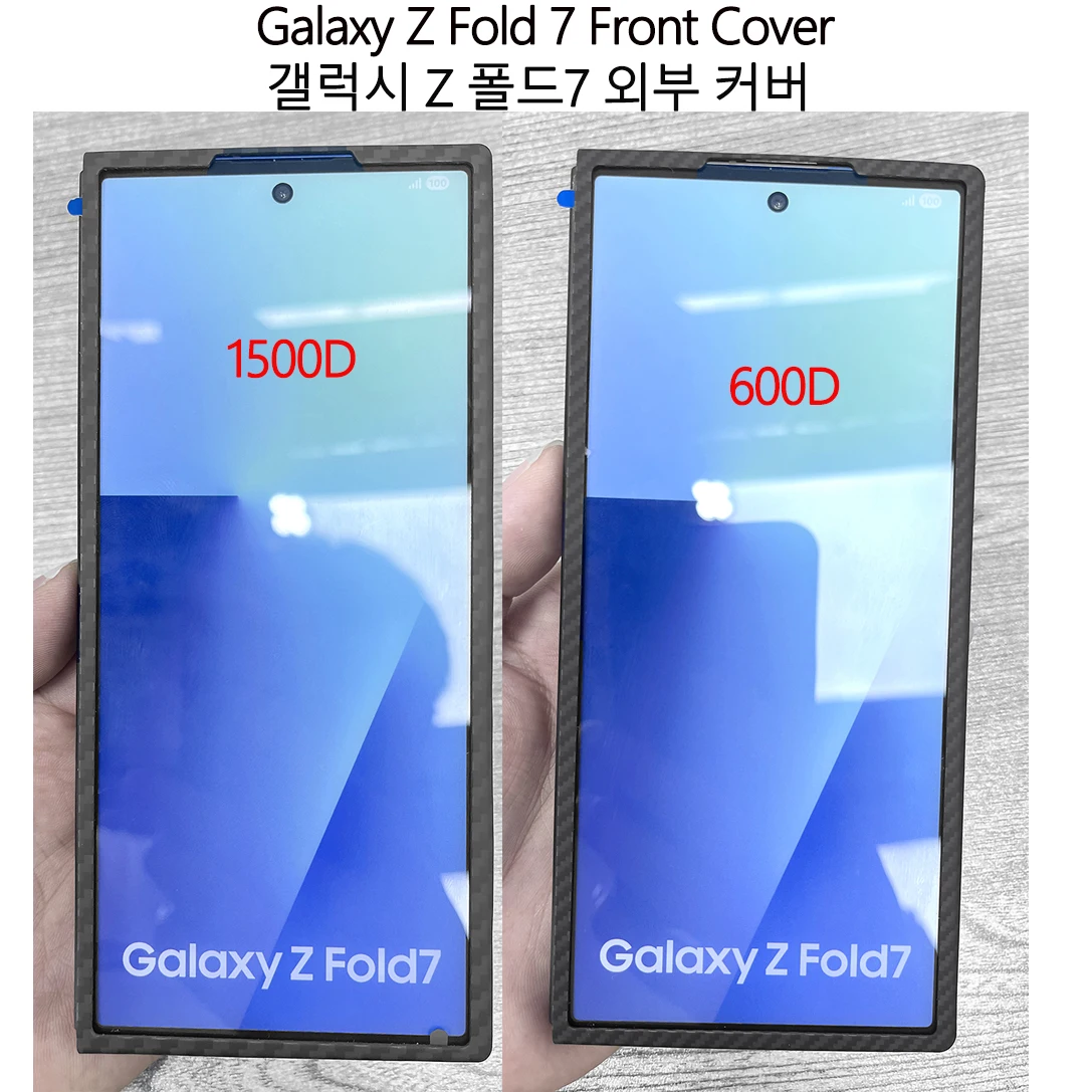 for Samsung Galaxy Z Fold 7 Aramid Carbon Fiber Front Cover Ultra-Thin Lightweight Protective Front Case ,Back Cover Not Include