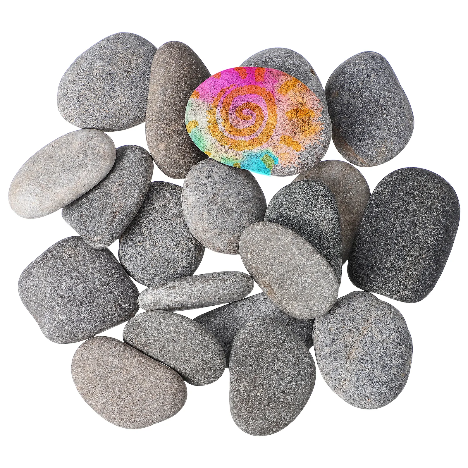 

20pcs Stone Smooth for Drawing Small Flat Painting Pebble Child Craft DIY Supplies Creative Projects