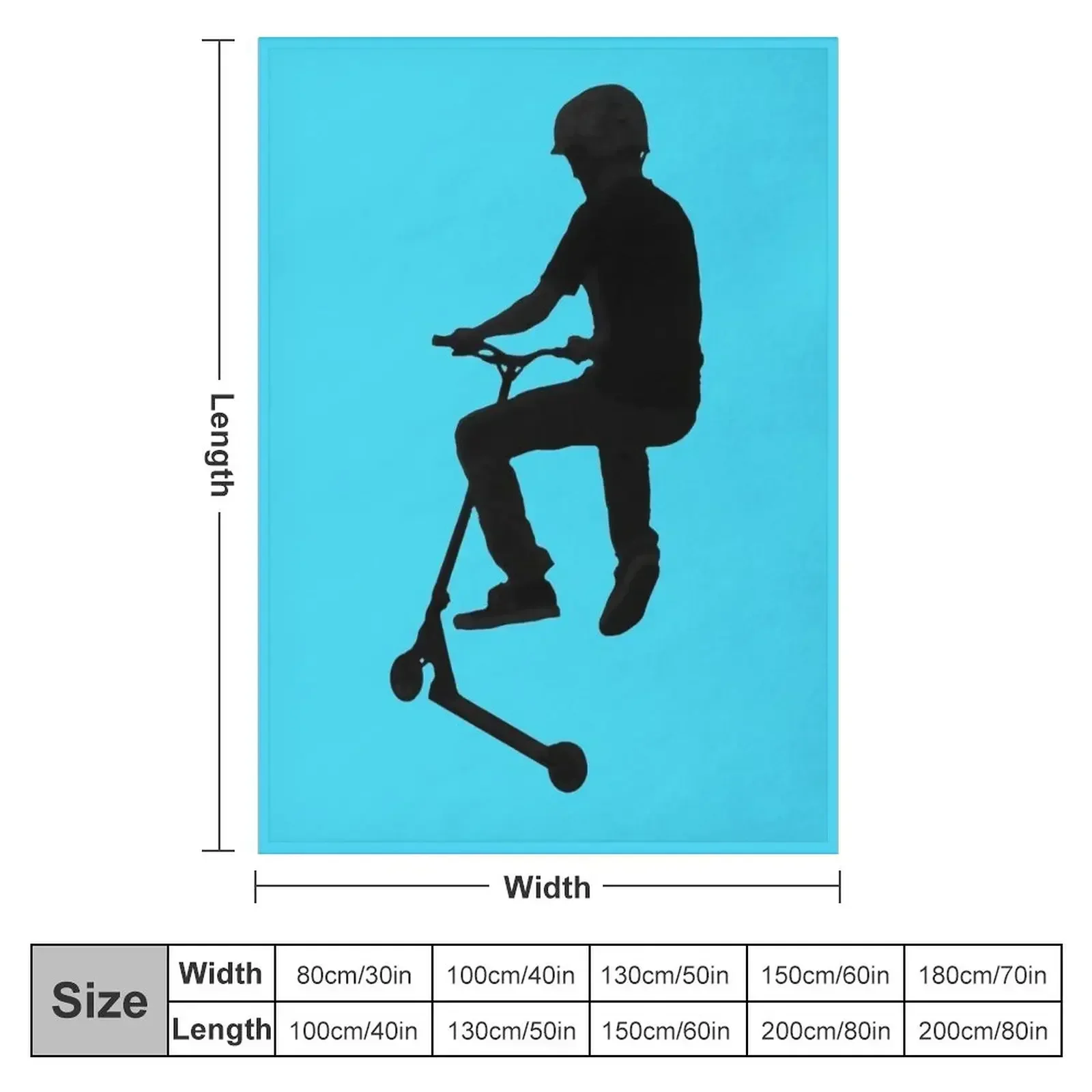The Landing - Stunt Scooter Throw Blanket Hairy valentine gift ideas Sofa Throw Giant Sofa Blankets