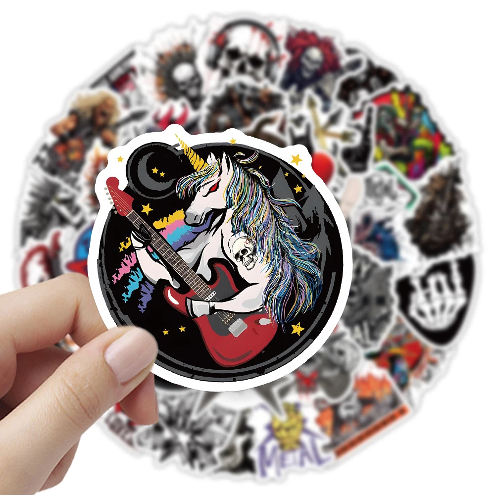 10/30/54pcs Heavy Metals Rock Band Stickers Cool Cartoon Graffiti Decal DIY Motorcycle Guitar Laptop Car Music Decor Sticker Toy
