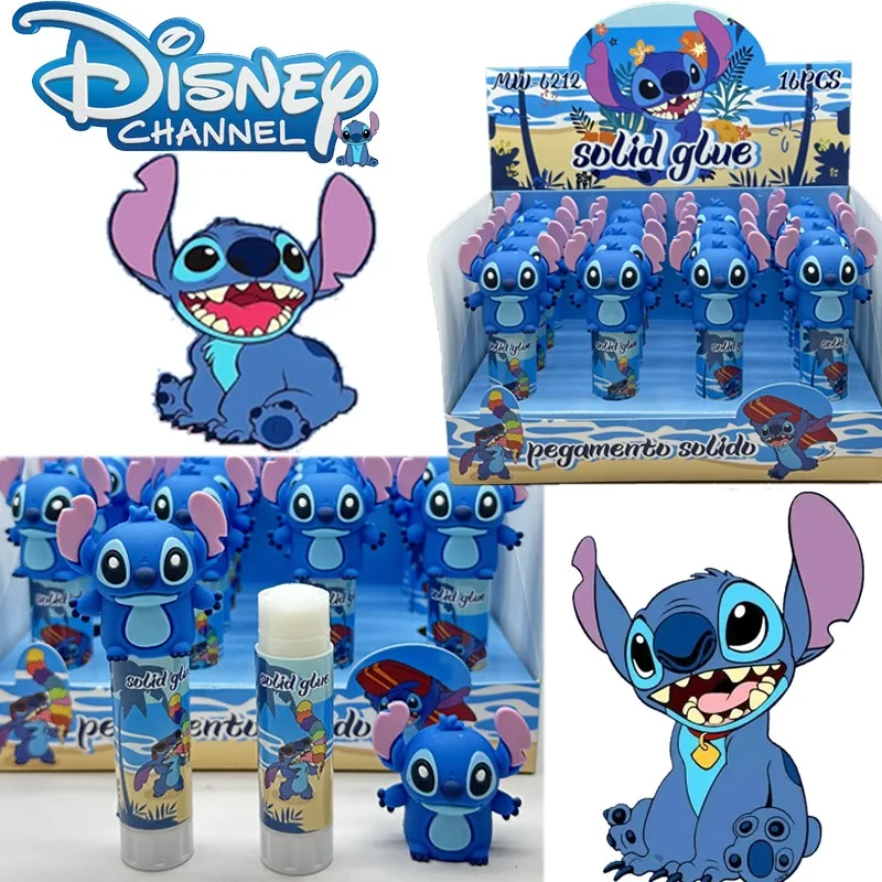 

Disney Stitch твердый клей милый мультфильм Лило и Стич аниме Kawaii вращающиеся однотонные детские студенческие канцелярские принадлежности ручной работы школьные принадлежности