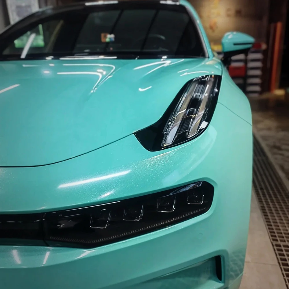 

Car Wrap Film Glossy Pearl Tiffany Color Change Sticker Vinyl Film PET Bubble Free Wrapping Decals Car Sticker Interior Exterior