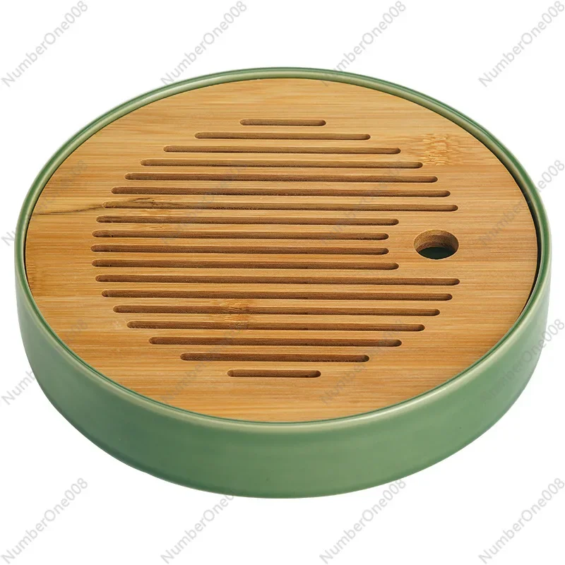 Japanese Style, Ceramic Water Storage, Water Storage and Drain Tea Table, Tea Tray and Pot Holder.