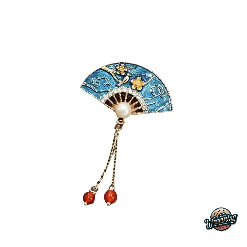 1PCS 브로치 국립 스타일 브로치 여성 레트로 하이 엔드 코사지 기질 술 핀 창의적이고 다목적